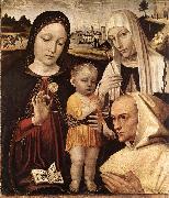 BORGOGNONE, Ambrogio Madonna and Child, St Catherine and the Blessed Stefano Maconi fgtr painting